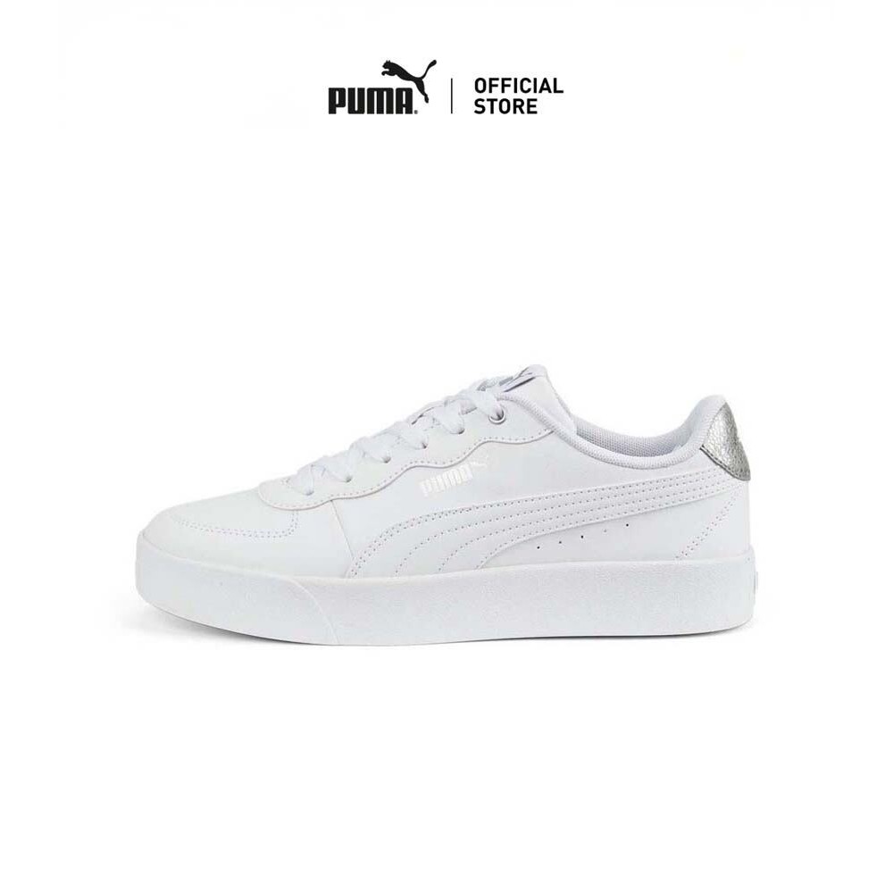 PUMA BASICS - สนีกเกอร์ผู้หญิง Skye Clean Distressed สีขาว - 38666602