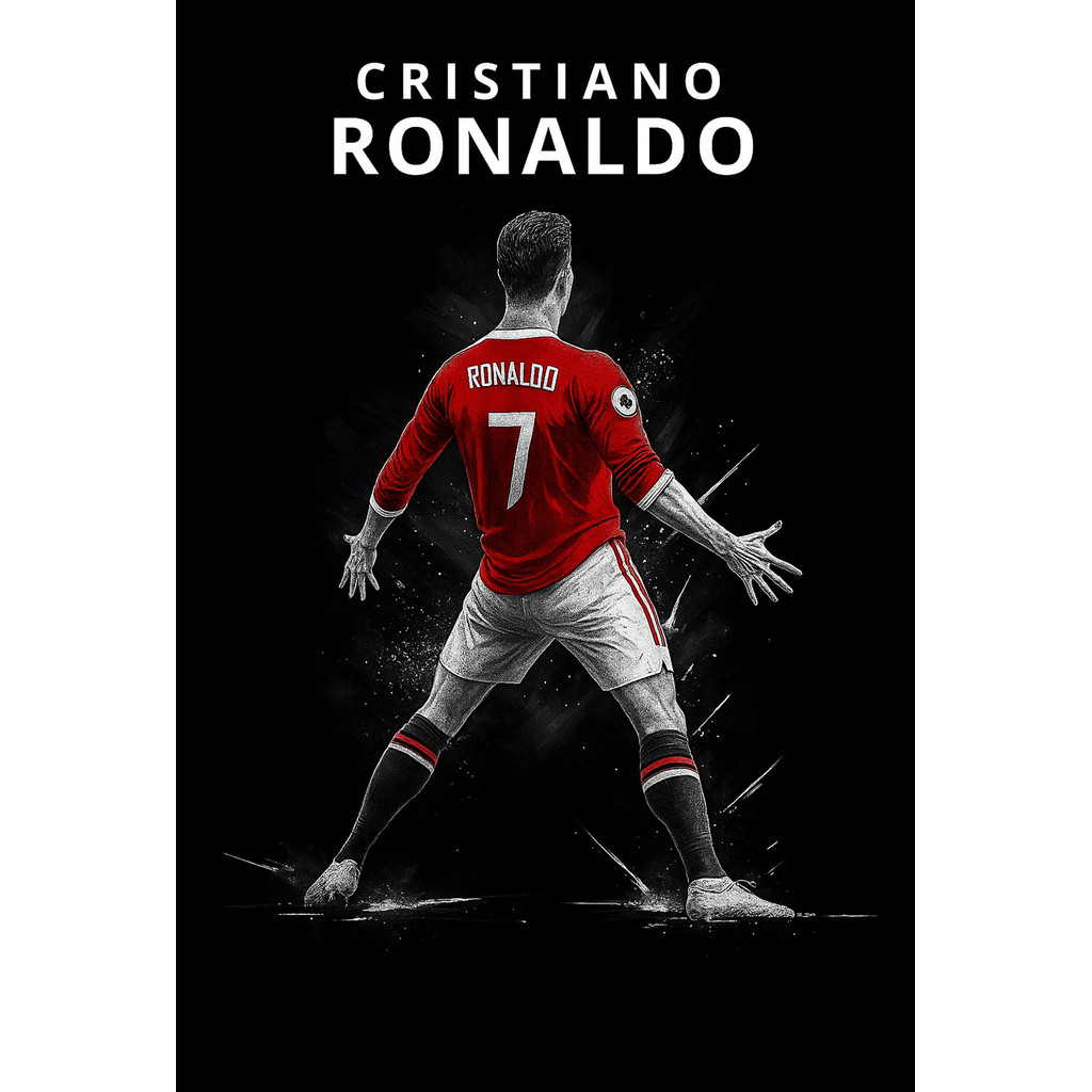 โปสเตอร์ คริสเตียโน โรนัลโด Ronaldo R7 Manu แมนยู ของแต่งบ้าน ไอเดียแต่งบ้าน แต่งห้อง รูปติดผนัง