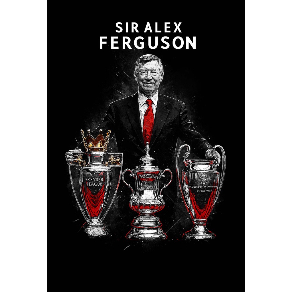 โปสเตอร์ อเล็กซ์ เฟอร์กูสัน Alex Ferguson Manu แมนยู ของแต่งบ้าน ไอเดียแต่งบ้าน แต่งห้อง รูปติดผนัง