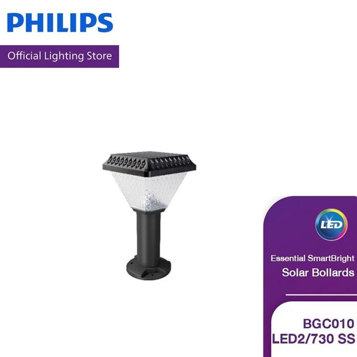Philips Lighting โคมไฟทางเดินโซลาร์ รุ่น BGC010 ทรงเหลี่ยม เสาสูง 30cm ฟรี! รีโมทพร้อมถ่าน