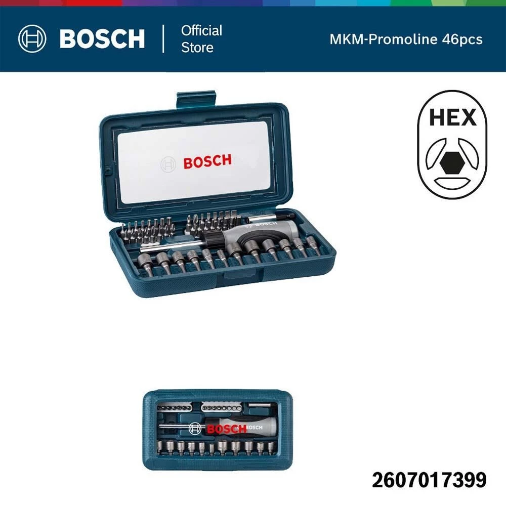 BOSCH ชุดไขควงมือ จำนวน 46 ชิ้น