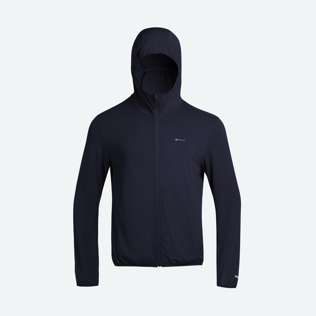 เสื้อแจ็คเก็ตป้องกันรังสียูวีสำหรับผู้ชายใส่เดินป่ารุ่น HELIUM 500 (สีกรมท่า) - ฟ้าเหล็ก | Men’s ant