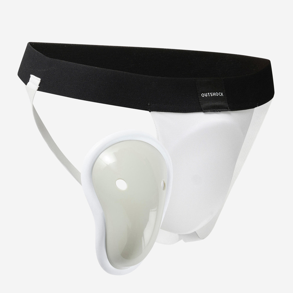 กระจับสำหรับผู้ใหญ่รุ่น Slipee 100 (สีขาว) - ขาวหิมะ | Men's Groin Guard Slipee 100 - White - Ultra White