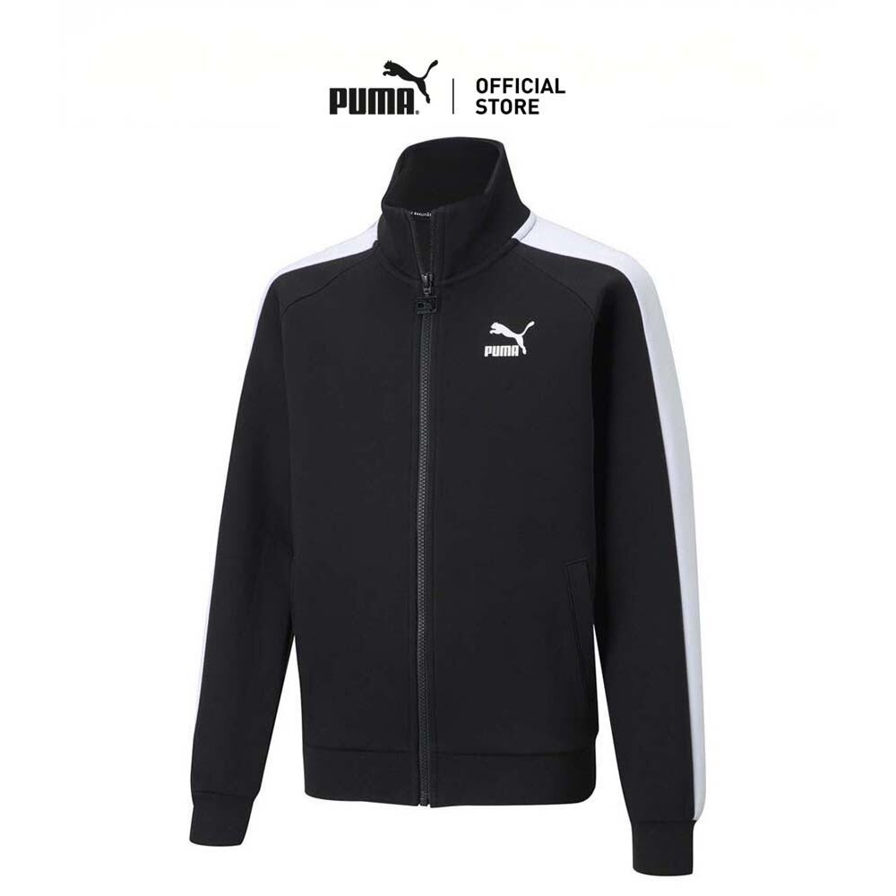 PUMA KIDS - แจ็คเก็ตกีฬาเด็กโต Iconic T7 Youth Track Jacket สีดำ  53011701