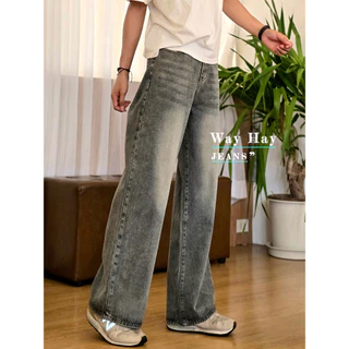 5 สี BAGGY JEANS กางเกงยีนส์ คุณภาพสูง ผลิตจากผ้ายีนส์แท้ หนานุ่มสวมใส่สบาย ทรงขากระบอกกลาง