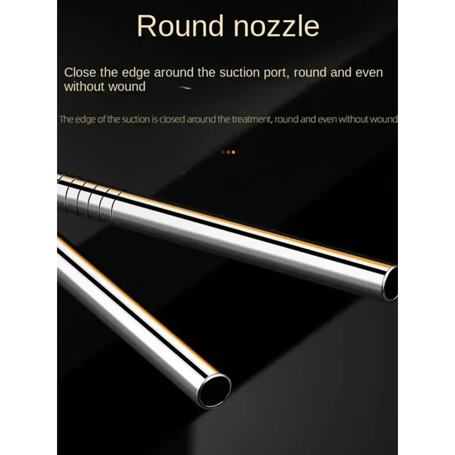 304 หลอดสแตนเลส ชุดฟางสแตนเลส 4 สีพร้อมแปรงทำความสะอาดเหมาะสำหรับถ้วยน้ำความจุสูงเป็นมิตรกับสิ่งแวดล้อมและพกพา