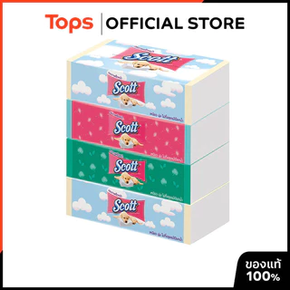 SCOTT สก็อตต์กระดาษเช็ดหน้าซอฟท์บ็อก 110แผ่น แพค 4 [8850039750153]