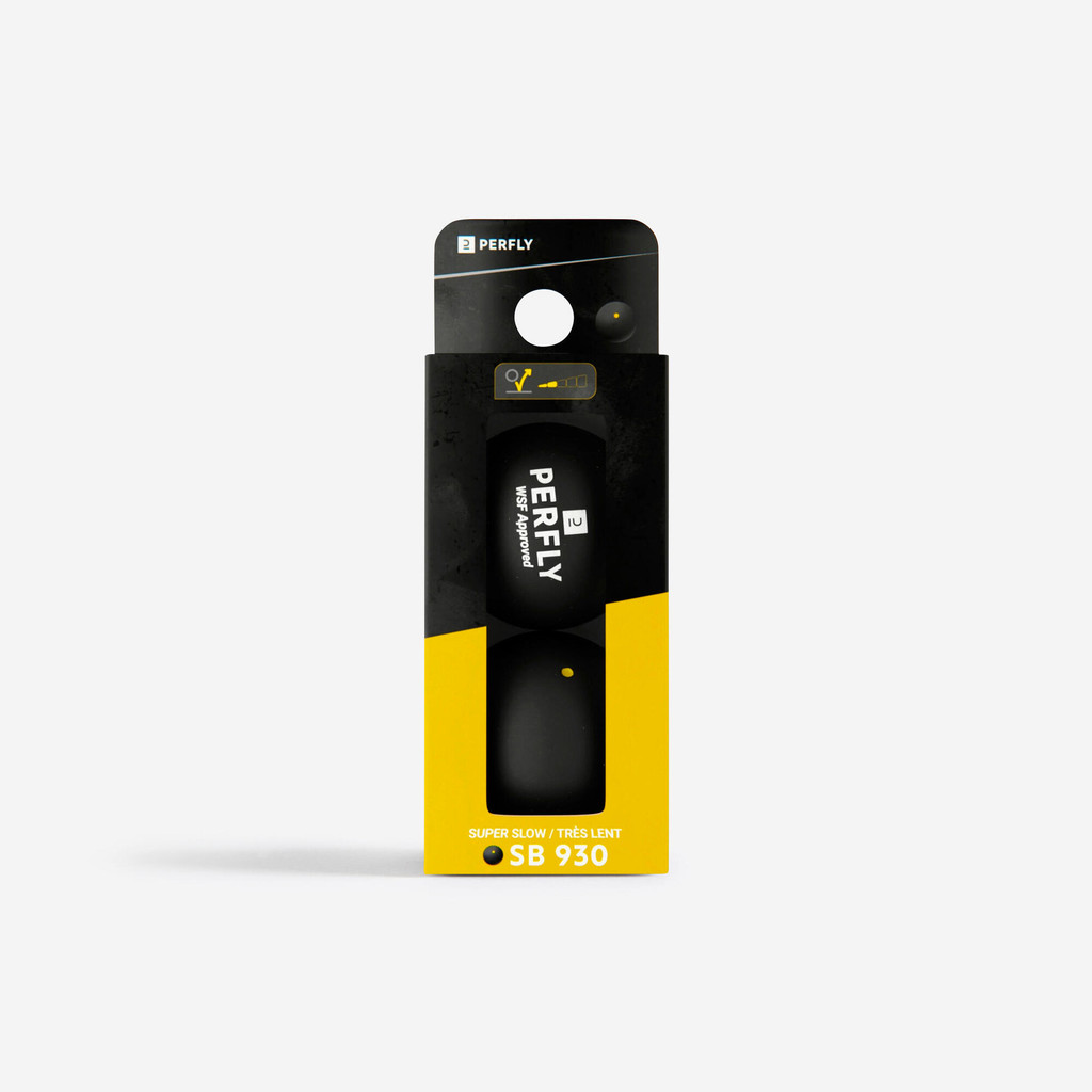 ลูกสควอชรุ่น SB 930 แพ็คคู่ (จุดสีเหลือง) | Yellow Dot Squash Balls SB 930 Twin-Pack