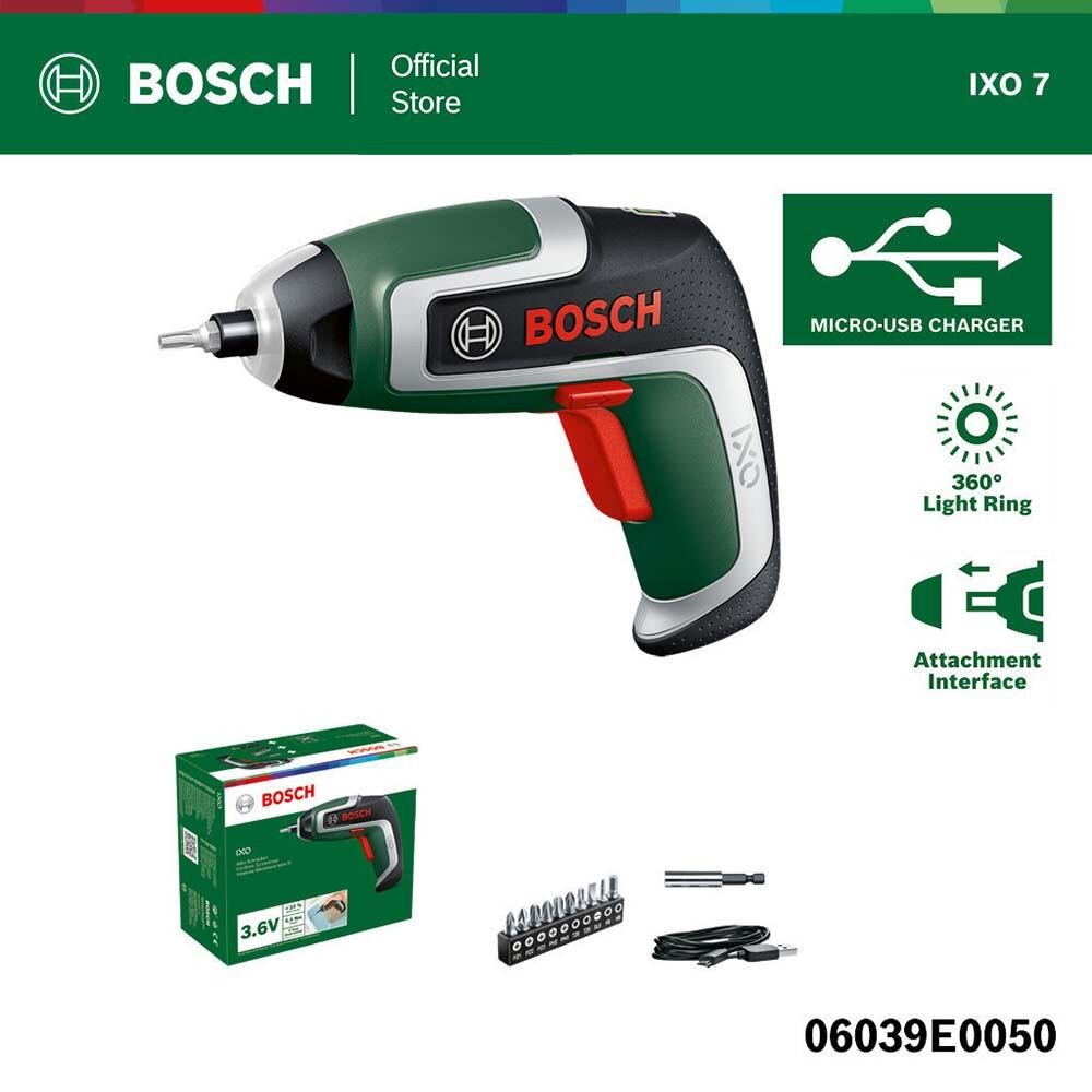BOSCH สว่านไขควง ไร้สาย 3.6V IXO 7 ประกันนาน 6 เดือน