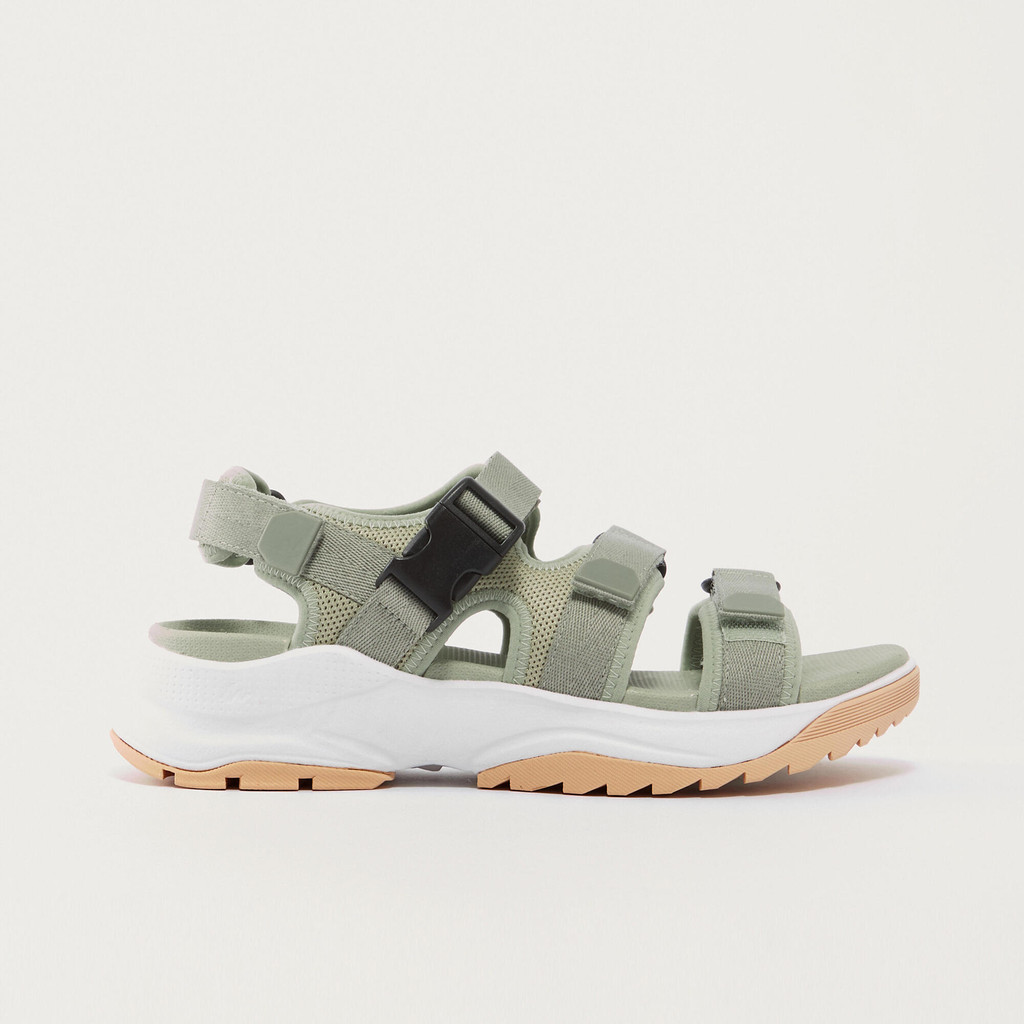 รองเท้าเดินป่ารัดส้นสำหรับผู้หญิงรุ่น NH110 - ขาว,เทาอ่อน | Women’s hiking sandals - NH110 - Light G