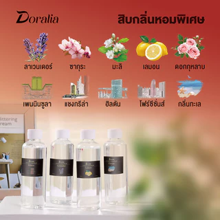 【Doralia】 ก้านไม้หอมอโรม่า ก้านไม้หอมปรับอากาศ แบบเติม 100 ml (ไม่มีสี) ไม่มีแท่งระเหย