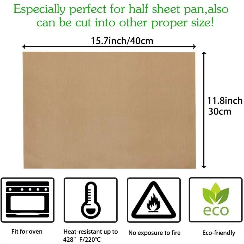 แผ่นรองอบ ขนาด 30×40ซม. เกรดอาหาร แบ่งตัดใช้ซ้ำได้ ทนต่ออุณหภูมิสูง อุปกรณ์เบเกอรี่ PackPro - รูปที่ 4
