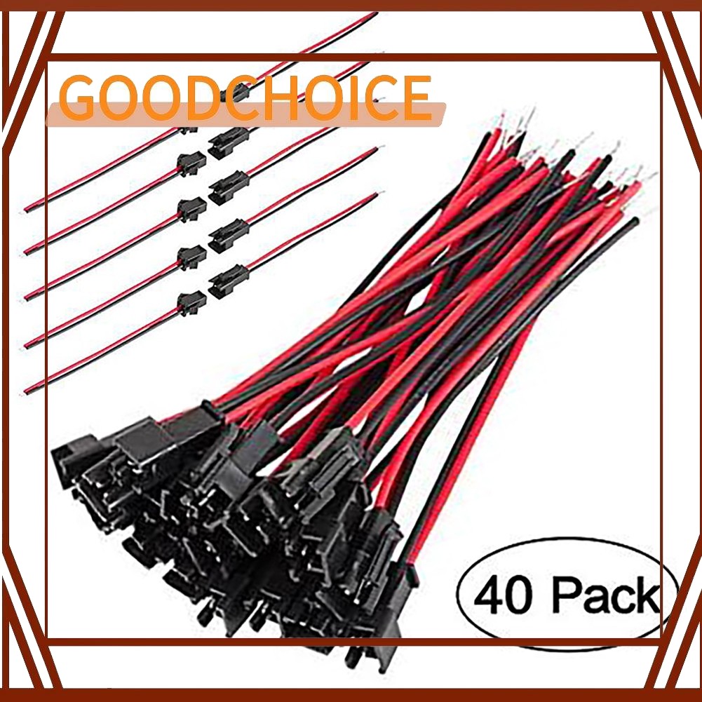 GOODCHOICE 40 ชิ้นสําหรับ JST SM Connector SM 2Pin ชายเป็นขั้วต่อรถบัส