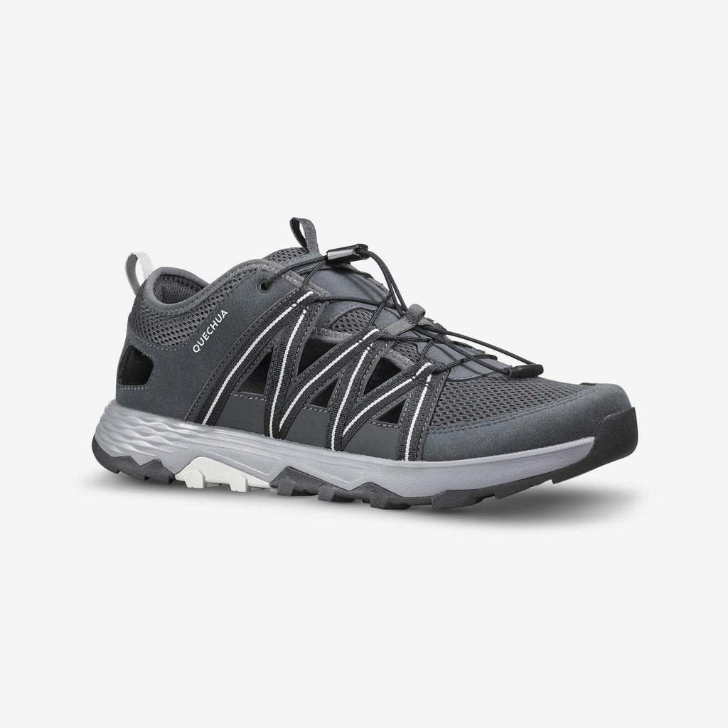 รองเท้ารัดส้นเดินป่าผู้ชายรุ่น NH500 Fresh - เทาคาร์บอน | Men’s Hiking Shandal NH900 Fresh - Carbon 