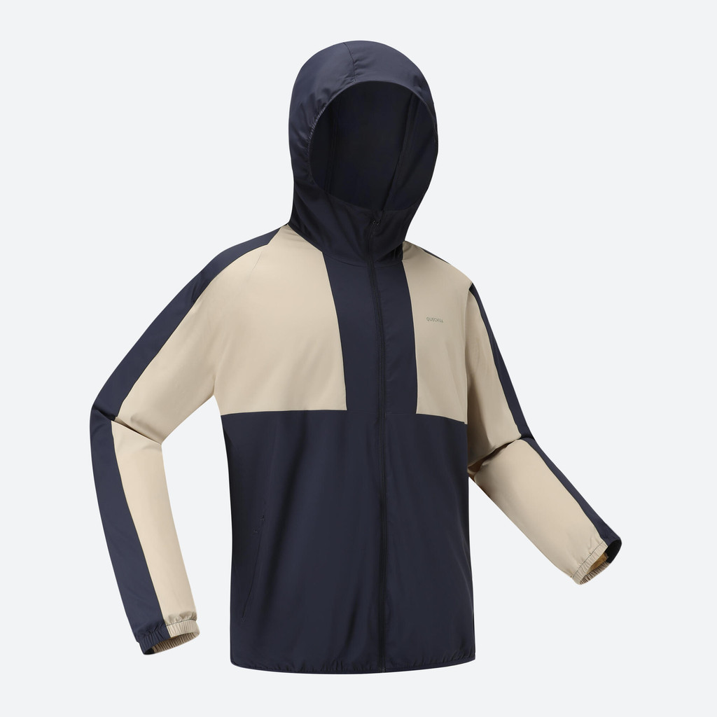 เสื้อแจ็คเก็ตกันรังสียูวีสำหรับผู้ชายรุ่น Helium 500 - ฟ้าเหล็ก,เบจจันทรคติ | ANTI UV HELIUM 550 JKT