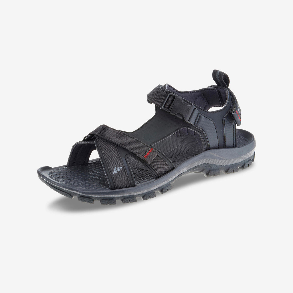 รองเท้ารัดส้นผู้ชายสำหรับใส่เดินป่ารุ่น NH110 - เทาคาร์บอน | Men's NH500 hiking sandals - Carbon Gre
