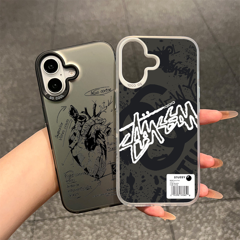 เคสโทรศัพท์โลหะเคลือบด้วยไฟฟ้าลายหัวใจเทคโนโลยี ไอโฟน11 For iPhone12 13 14 15Pro MAX X XS XR 6 7 8Plus
