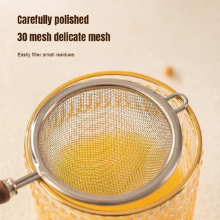 CAFETOWN® กระชอนร่อนผงชาญี่ปุ่น สแตนเลส (Matcha Sifter) กระชอนสแตนเลส ตะแกรงกรองชานมถั่วเหลือง ด้ามไม้ ตะแกรงร่อนแป้ง