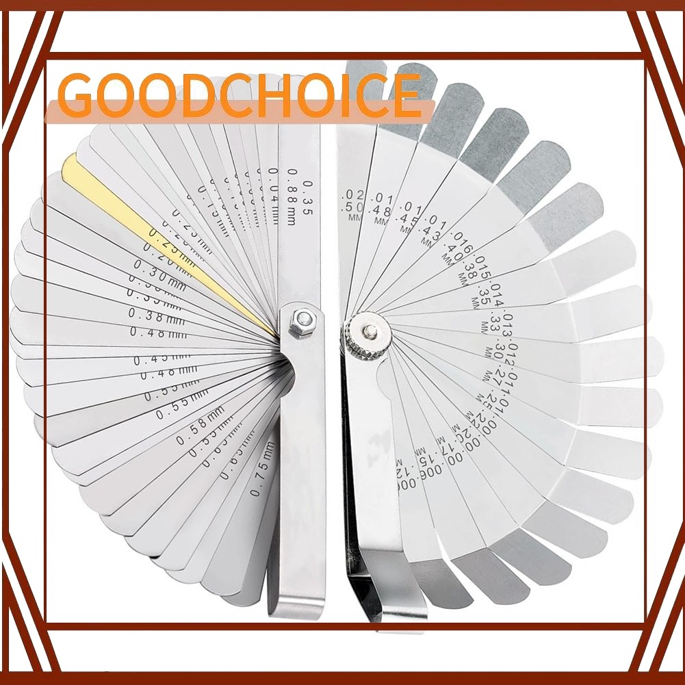 GOODCHOICE 2 ชิ้น Feeler Gauge ชุด 32 ตรงและ 16 Offset Feeler Gauge Filler Gauge ชุด