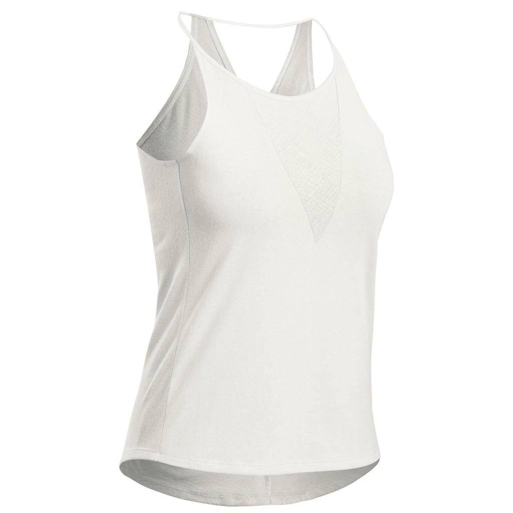 เสื้อกล้ามเดินป่าสำหรับผู้หญิงรุ่น NH500 - ขาว | Hiking tank top - NH500 - Women - White