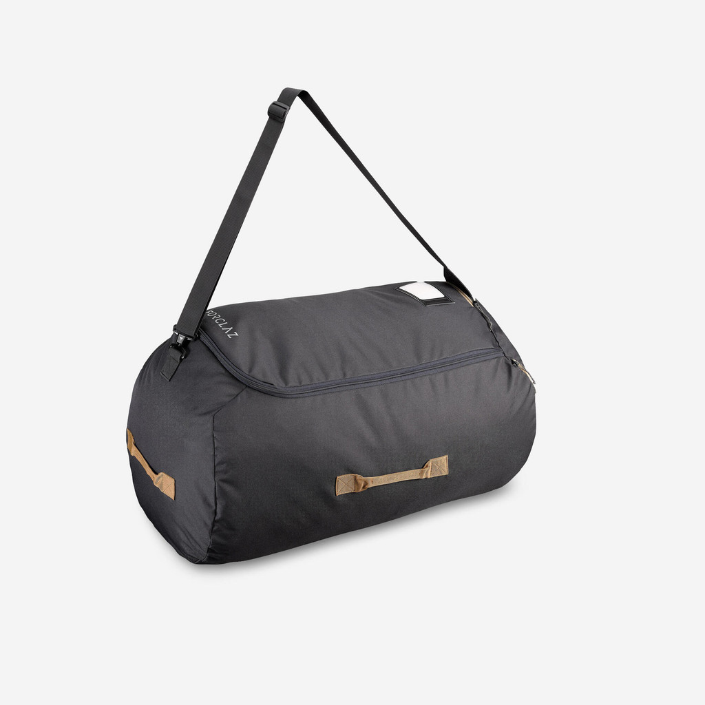 ถุงคลุมเป้เทรคกิ้งขนาด 40 ถึง 90 ลิตร - น้ำตาลบรอนซ์,เทาคาร์บอน | Backpack travel cover 40 L - 90 L, Travel - Grey - Bro