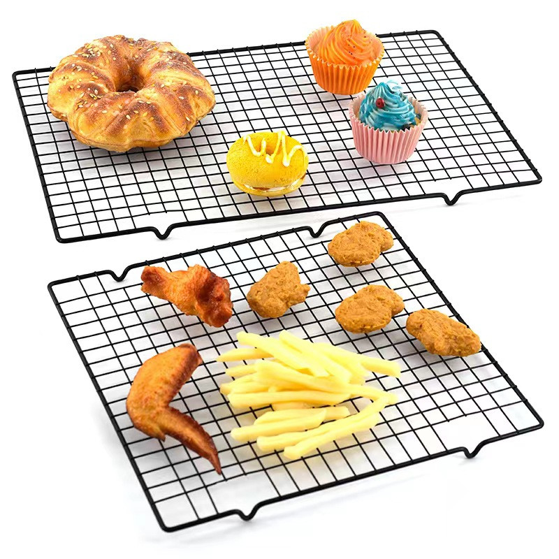 ตะแกรงพักขนม สแตนเลส มีให้เลือก2ขนาด! วัสดุเหล็กคาร์บอน แข็งแรง ทนทาน FD Package