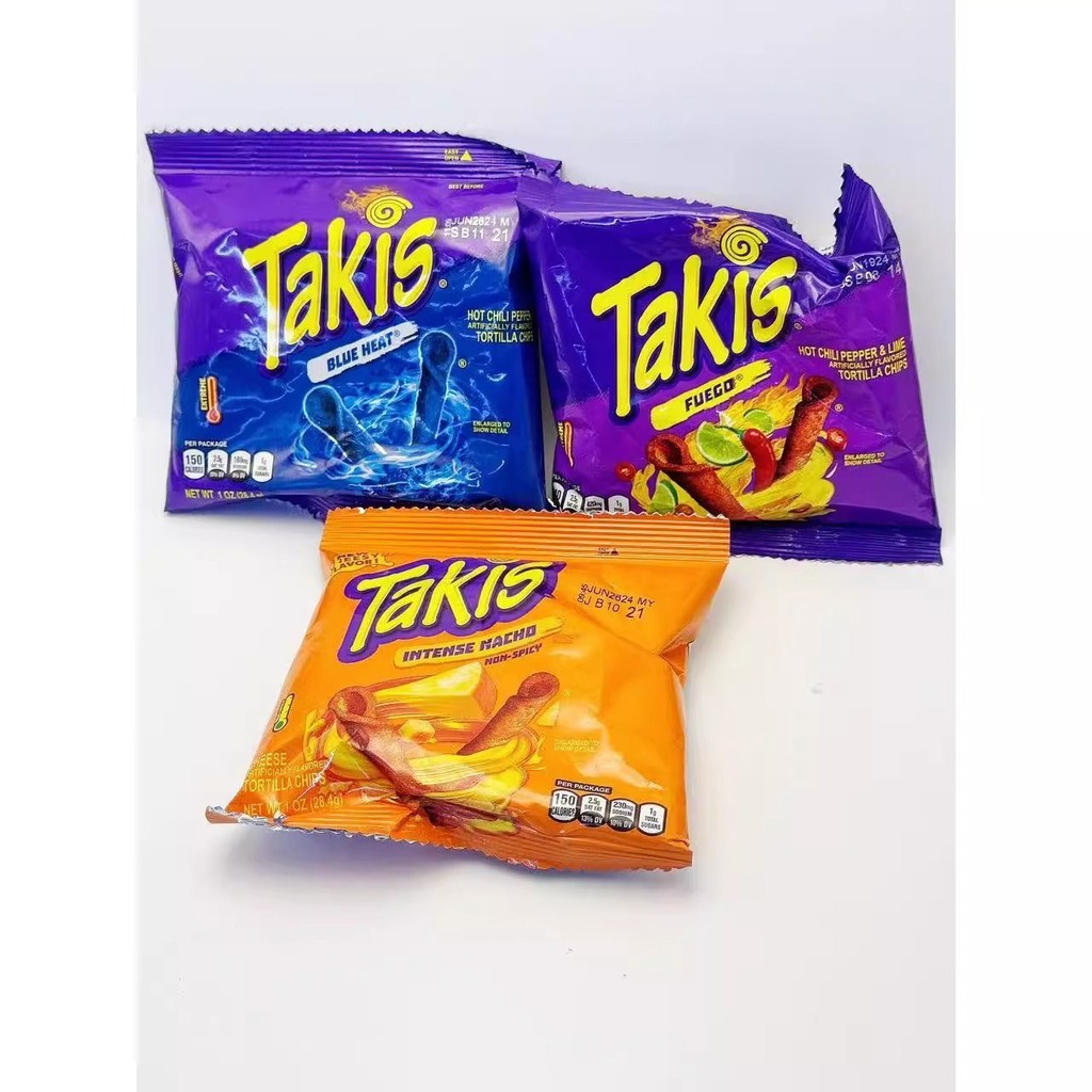 Takis FUEGD 28.4G ขนมขบเคี้ยวอเมริกัน ข้าวโพดเผ็ดพร้อมรับประทาน