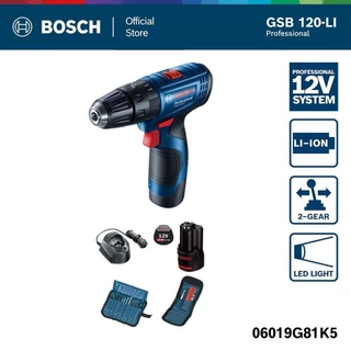 BOSCH สว่านกระแทกไร้สาย 12V GSB 120 Li (ชุด 1 แบต พร้อมที่ชาร์จ)