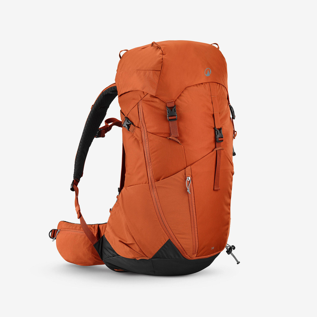 เป้สะพายหลังรุ่น MH500 ขนาด 38 ลิตร (สีน้ำตาล) - น้ำตาลทองแดง | 38 L Hiking Backpack, MH500 - Brown 