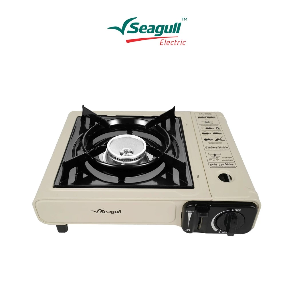 Seagull เตาแก๊สพกพาปิกนิก สีครีม ใช้กระป๋องบิวเทน thumbnail 4