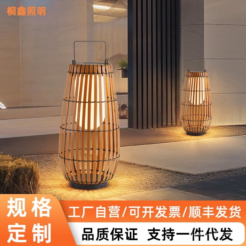 ไฟสวนพลังงานแสงอาทิตย์ ไฟสวนหวาย ไฟบรรยากาศระเบียงกลางแจ้ง ไฟสวน ไฟสนามหญ้าวิลล่า กันน้ำ 5QZK