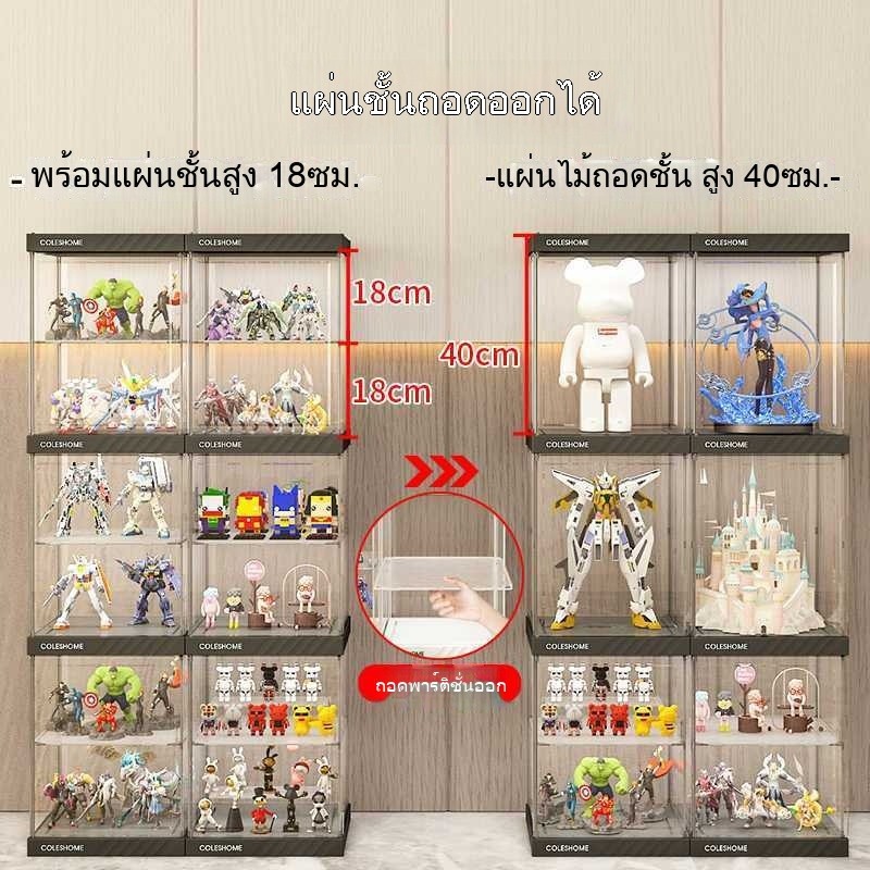 ตู้โชว์ฟิกเกอร์ Lego โมเดลของเล่น ชั้นวางจัดแสดง ตั้งบ้าน ตุ๊กตา Gundam กล่องใสสวยงาม - รูปที่ 2