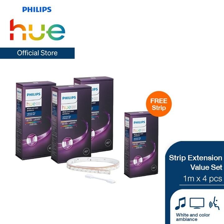 Philips Hue LightStrip Plus with Bluetooth Value Set ประกอบด้วย Strip Extension 4 ชิ้น