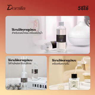 【Doralia】 ก้านไม้หอมอโรม่า ก้านไม้หอมปรับอากาศ แบบเติม 100 ml (ไม่มีสี) ไม่มีแท่งระเหย