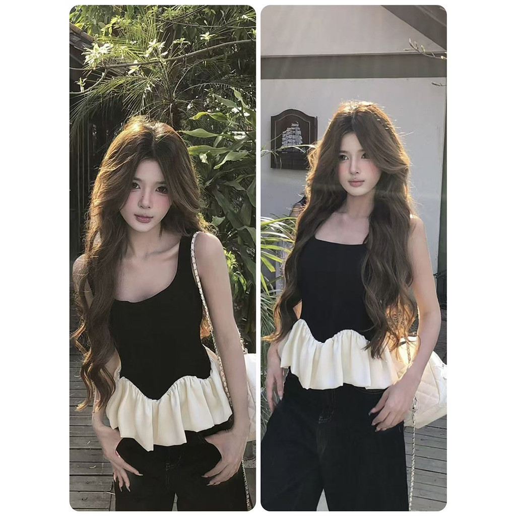 เสื้อสายเดี่ยวเรียบๆ ทรงเข้ารูป