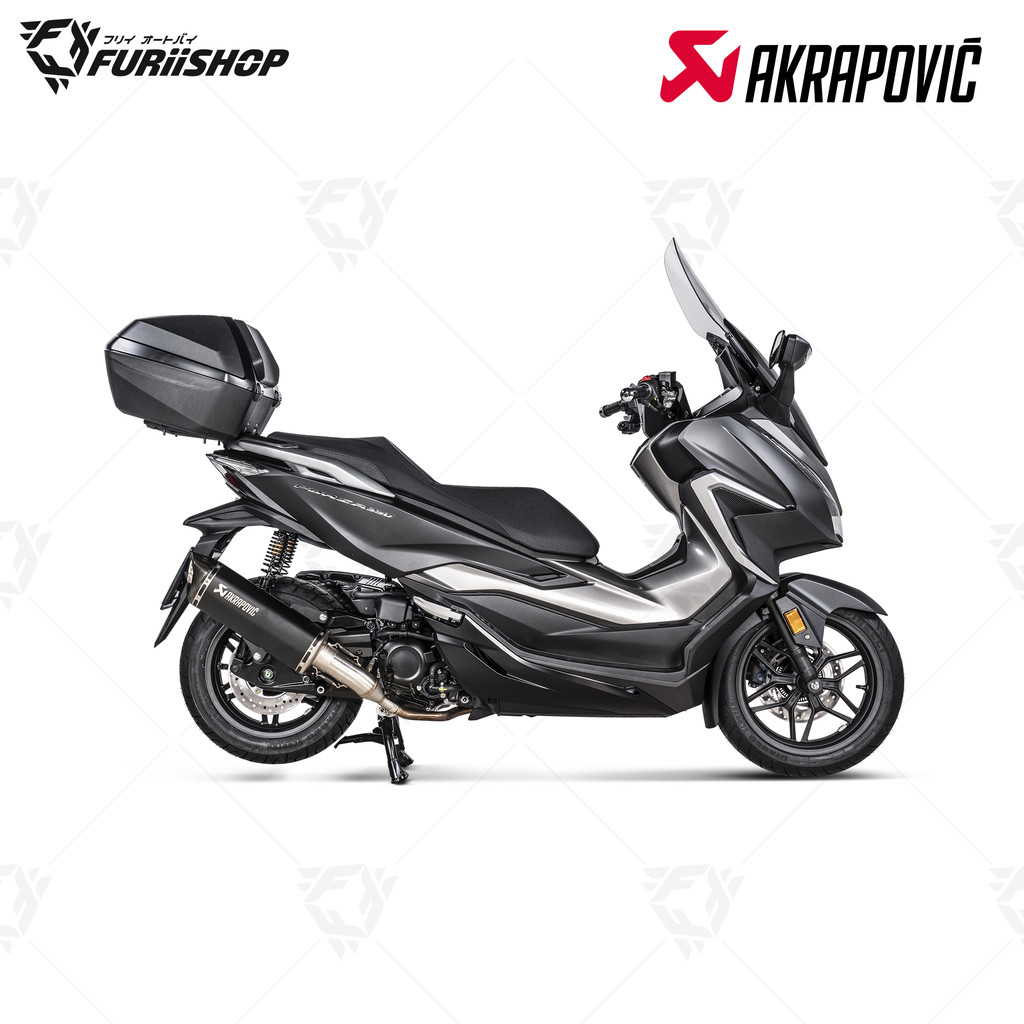 ท่อสูตร/ท่อแต่ง/ท่อไอเสีย Akrapovic Slip on Black New Shape (2รู) : for Honda Forza300ABS 18-19/Forz