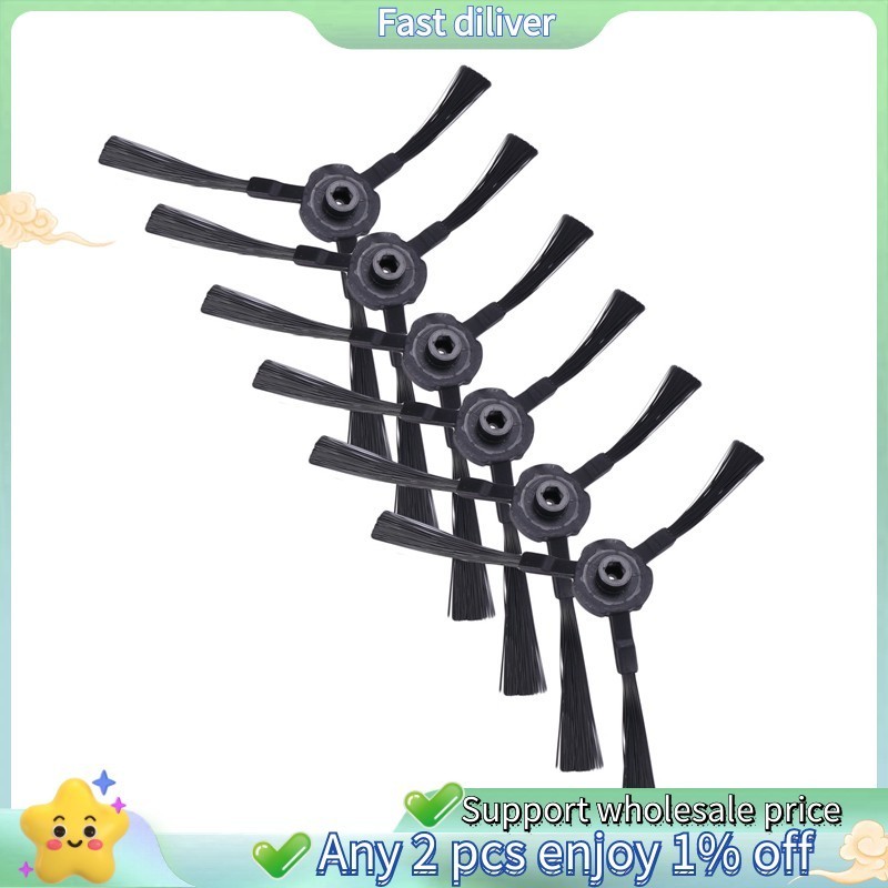 แปรงด้านข้าง (3 ขวา + 3 ซ้าย) สําหรับ Ilife A4 A6 A4S V3S V3L V3S Pro V5 V50 V5S V5S Pro X5 T4 X430 