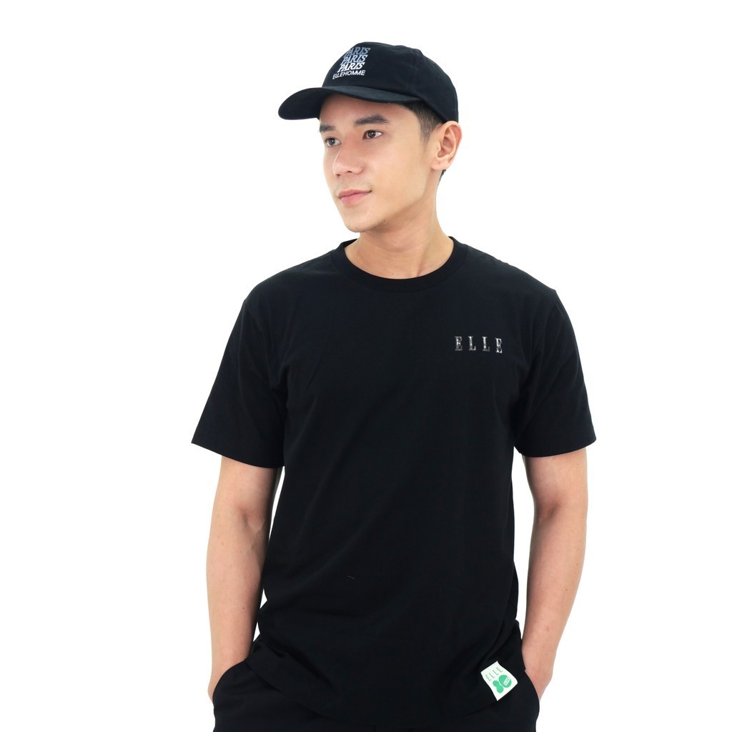 ELLE HOMME เสื้อยืด T-SHIRT สกรีน ELLE ที่อก ทรง BOY FRIEND รุ่น W8T919