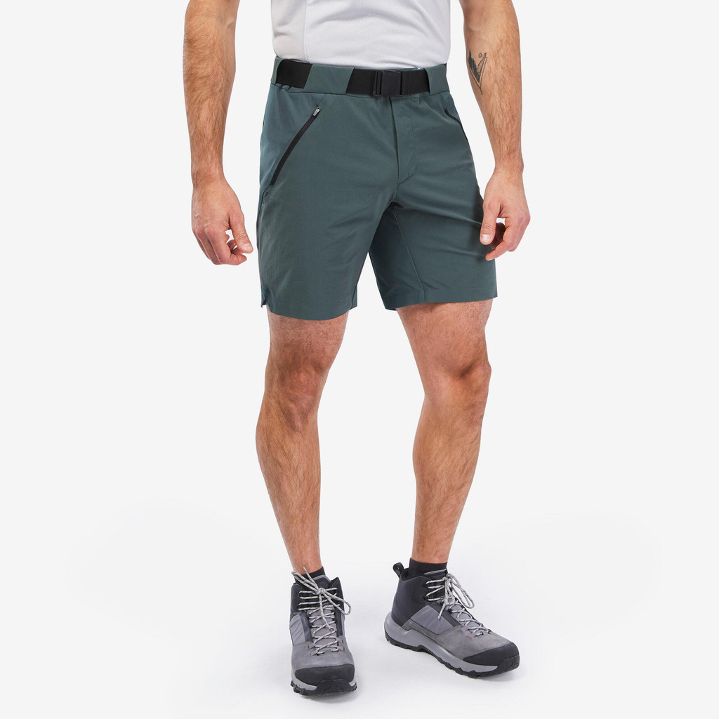 กางเกงเดินป่าขาสั้นสำหรับผู้ชายรุ่น MH500 (สีเขียว) - เขียวรมควัน | Men’s Hiking Shorts, MH500 - Gre