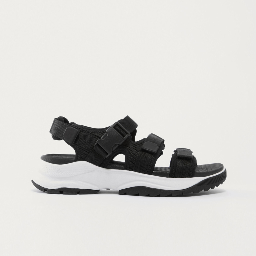 รองเท้ารัดส้นผู้หญิงสำหรับใส่เดินป่ารุ่น NH110 - ขาว,ดำ | Women’s hiking sandals - NH110 - Black,whi