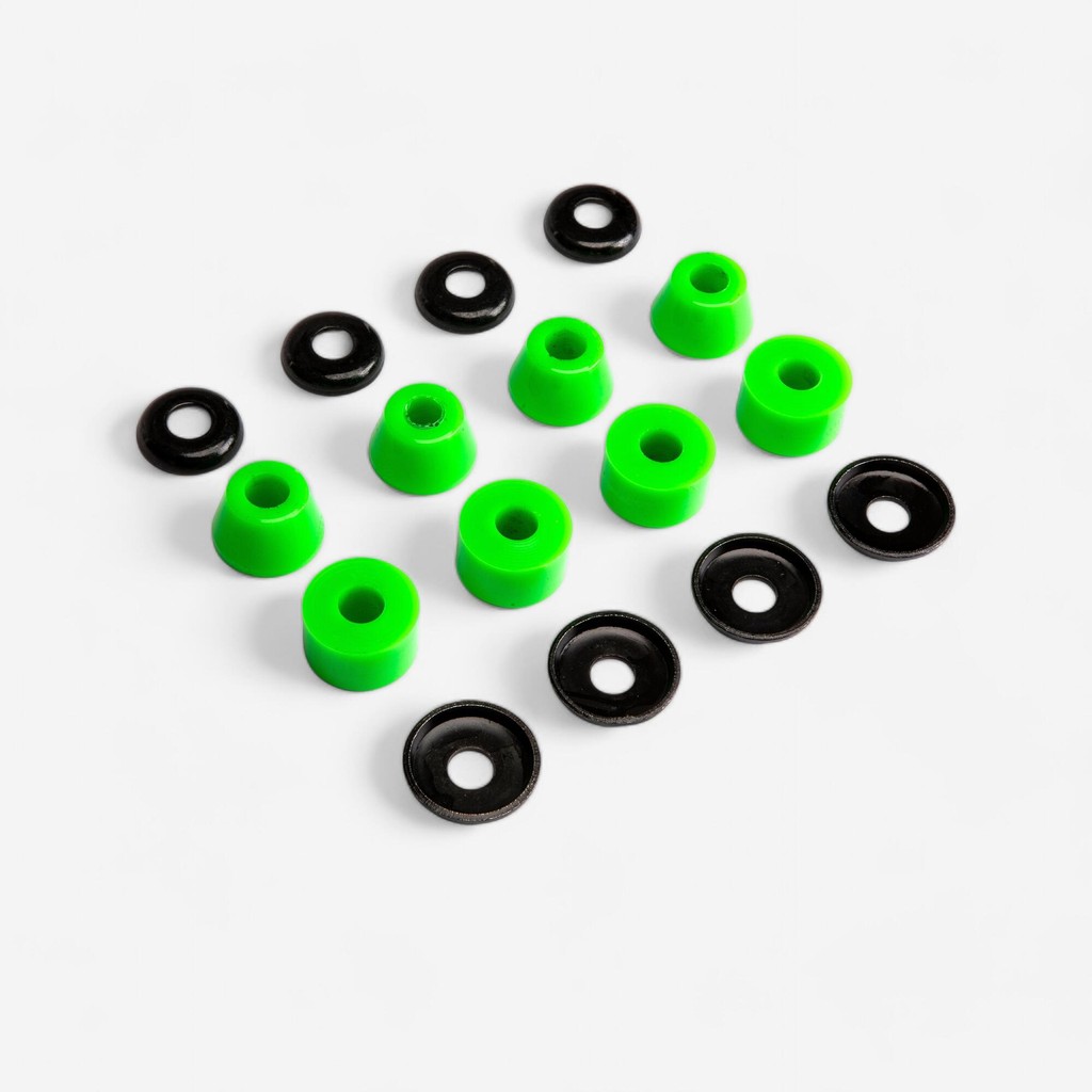 ลูกยางแกนล้อลองบอร์ดรุ่น 500 ความแข็ง 88A (สีเขียว) - ดำ,เขียว | 500 Longboard 88A Bushing - Green -