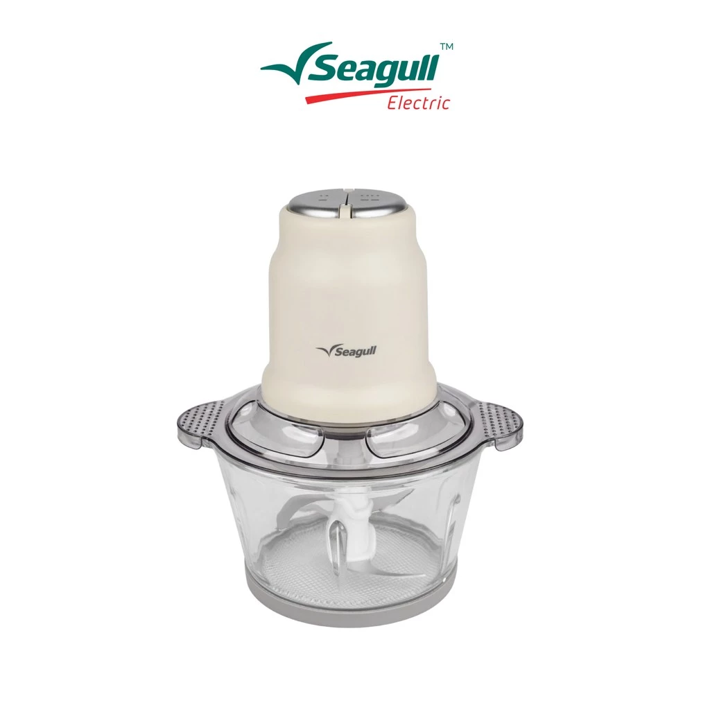 Seagull เครื่องบดสับอาหาร แบบไฟฟ้า 2 ลิตร (ครีม) เครื่องบดไฟฟ้า เครื่องผสมอาหาร