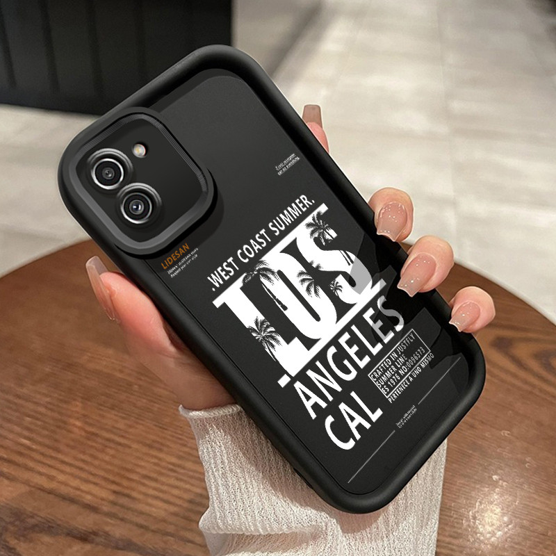 เคสสำหรับ Samsung Galaxy A03 เคสป้องกันเคสซิลิโคนกันกระแทกมีแบรนด์โทรศัพท์อินเทรนด์