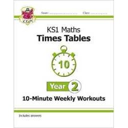 KS1 Year 2 Maths Times Tables 10-Minute Weekly Workouts (Cgp Year 2 Maths) [Paperback]