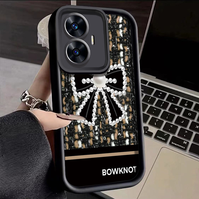 เคสสำหรับ Realme C55 Realme Narzo N55 เคสป้องกันโทรศัพท์รูปโบว์