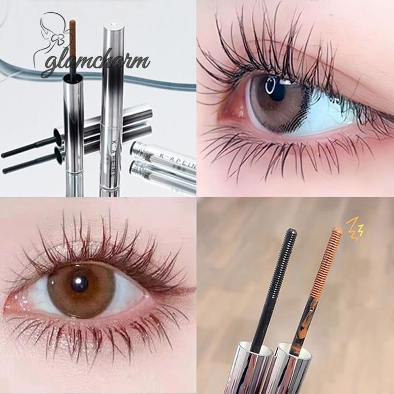 glamcharmSlender Curly Mascara กันน้ํา Non Smudging Mascara มาสคาร่าจัดแต่งทรงผมติดทนนานธรรมชาติ