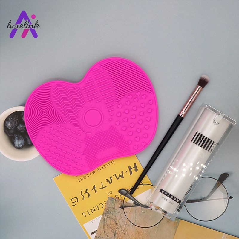 luxelinkSilicone แปรงซักผ้าเครื่องสําอางเจลทําความสะอาด Mat Foundation แปรงแต่งหน้าทําความสะอาด Pad Scrubber Board