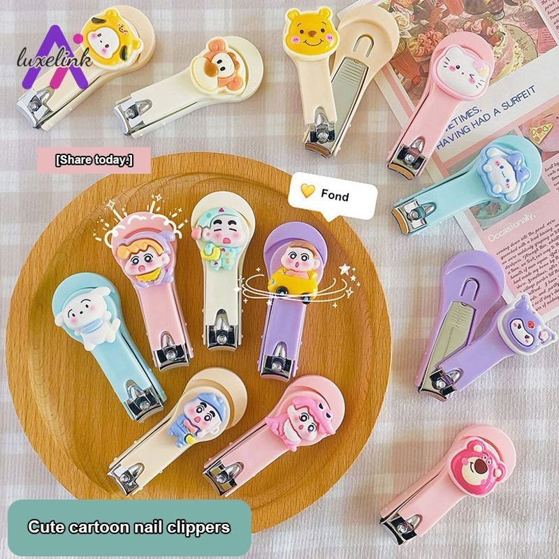 luxelink กรรไกรตัดเล็บชินจังการ์ตูน กรรไกรตัดเล็บสร้างสรรค์น่ารัก กรรไกรตัดเล็บขนาดกะทัดรัดสะดวก