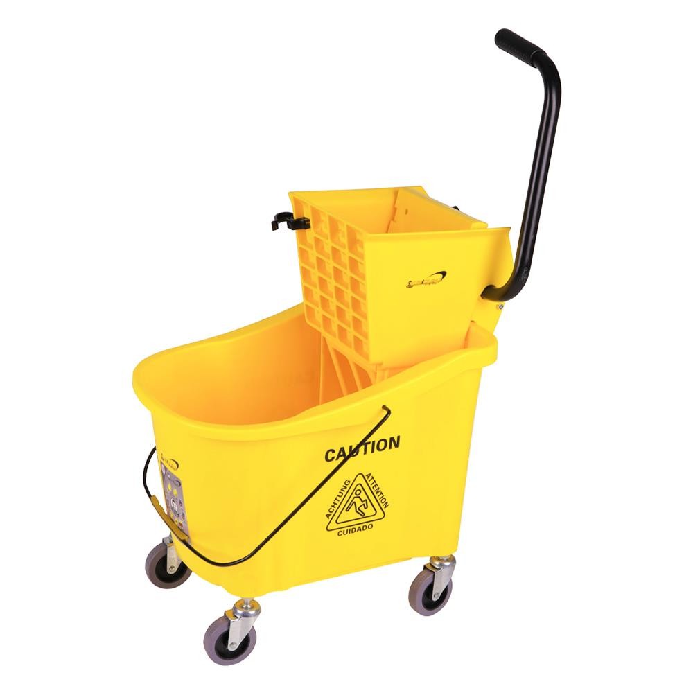 BE MAN ถังบิดม็อบคันโยกมีล้อ   BMU01 36 ลิตร สีเหลือง