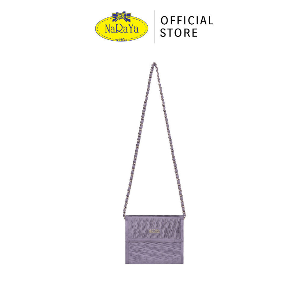 NaRaYa Pleated Satin Crossbody bag กระเป๋าสะพายข้าง NPL-852
